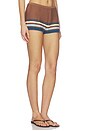 view 2 of 6 The Cleo Short in Walnut Wood Copenhagen Multi Stripe