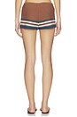 view 5 of 6 The Cleo Short in Walnut Wood Copenhagen Multi Stripe