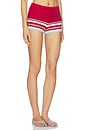 view 2 of 6 The Cleo Short in Cranberry Copenhagen Multi Stripe