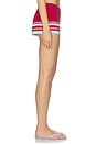 view 4 of 6 The Cleo Short in Cranberry Copenhagen Multi Stripe