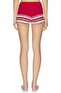 view 5 of 6 The Cleo Short in Cranberry Copenhagen Multi Stripe