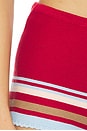 view 7 of 6 The Cleo Short in Cranberry Copenhagen Multi Stripe