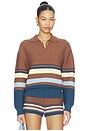 view 1 of 4 The Cleo Pullover in Walnut Wood Copenhagen Multi Stripe