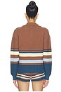 view 4 of 4 The Cleo Pullover in Walnut Wood Copenhagen Multi Stripe