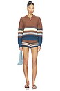 view 5 of 4 The Cleo Pullover in Walnut Wood Copenhagen Multi Stripe