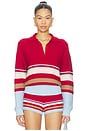 view 1 of 4 PULL THE CLEO in Cranberry Copenhagen Multi Stripe