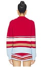 view 4 of 4 PULL THE CLEO in Cranberry Copenhagen Multi Stripe