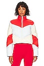 view 3 of 6 The Karter Reversible Jacket in Ice Blue, Eggshell, & Apple Red