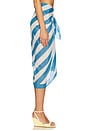view 2 of 6 The Pareo Skirt in French Blue X Brule Stripe