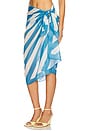 view 3 of 6 The Pareo Skirt in French Blue X Brule Stripe