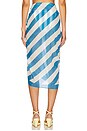 view 4 of 6 The Pareo Skirt in French Blue X Brule Stripe