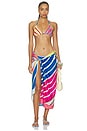 view 5 of 6 The Long Pareo in Colorblock Stripe