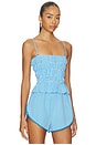 view 3 of 6 The Delilah Top in Cosmic Blue