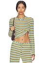 view 1 of 5 The Olandria Top in Multicolor Stripe