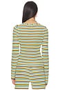 view 4 of 5 The Olandria Top in Multicolor Stripe