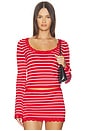 view 2 of 6 The Penelope Top in Lipstick Red