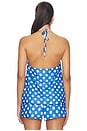 view 4 of 5 THE COLETTE 리버서블 탑 in Blue Stripe & Dot
