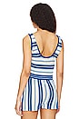 view 3 of 4 The Charlie Top in Marina Blue Stripe