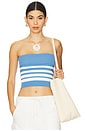 view 1 of 4 BUSTIER MARNIE in Sunset Stripe Marina Blue