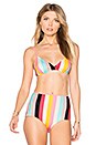 view 1 of 4 The Brigitte Bikini Top in Spring Multi Stripe