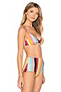 view 2 of 4 The Brigitte Bikini Top in Spring Multi Stripe
