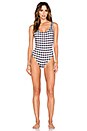 view 2 of 4 The Anne Marie One Piece in Black Cream Gingham