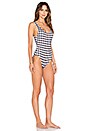 view 3 of 4 The Anne Marie One Piece in Black Cream Gingham