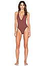 view 1 of 3 The Alexandra One Piece in Brown Black