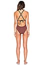 view 3 of 3 The Alexandra One Piece in Brown Black