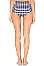view 3 of 4 The Brigitte Bikini Bottom in Navy Gingham