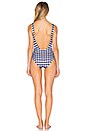 view 3 of 3 Anne Marie One Piece in Navy Gingham