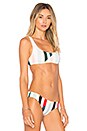 view 2 of 4 The Split Bikini Top in Stripe