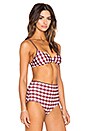 view 2 of 4 TOP BIKINI BELLE in Brown Cream Gingham
