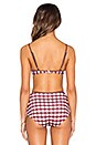 view 3 of 4 TOP BIKINI BELLE in Brown Cream Gingham