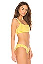 view 2 of 4 HAUT DE MAILLOT DE BAIN THE MADISON in Mustard & Cream