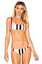 view 1 of 4 The Ellie Bikini Top in Lipstick Stripe