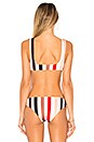 view 3 of 4 The Ellie Bikini Top in Lipstick Stripe