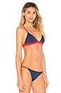view 2 of 4 The Morgan Bikini Top in Navy & Red