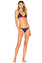 view 4 of 4 The Morgan Bikini Top in Navy & Red
