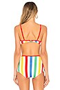 view 3 of 4 The Brigitte Bikini Top in Primary Stripe