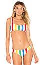 view 1 of 4 The Ellie Bikini Top in Primary Stripe