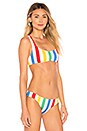 view 2 of 4 The Ellie Bikini Top in Primary Stripe