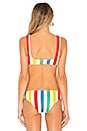 view 3 of 4 The Ellie Bikini Top in Primary Stripe