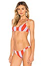 view 2 of 4 RACHEL ビキニトップ in Lavender Red Stripe