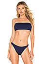 view 1 of 4 Annabelle Ruched Bikini Top in Midnight