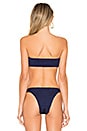 view 3 of 4 Annabelle Ruched Bikini Top in Midnight