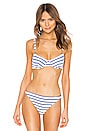 view 1 of 4 TOP BIKINI EVA in Navy & Cream Breton