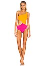 view 2 of 4 MAILLOT DE BAIN 1 PIÈCE CLAUDIA in Azure, Marigold & Fuchsia