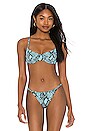 view 1 of 4 Ginger Bikini Top in Snake Jacquard