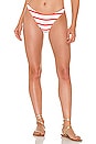 view 1 of 5 The Annabelle Reversible Bikini Bottom in Cantaloupe & Candy Red